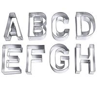 Contacto Lot de 26 emporte-pièces en forme de lettres de l'alphabet en fer blanc avec entretoises