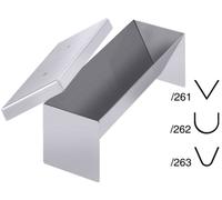 Contacto Moule à pâté en inox semi-circulaire, 26 x 8 x 7,5 cm, avec couvercle