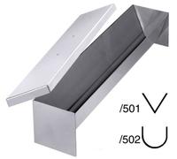 Contacto Moule à pâté en inox triangulaire,pointu 50 x 10 x 9 cm, avec couvercle