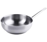 Contacto Sauteuse en acier inoxydable 18/10 Ø24 cm avec poignée tubulaire & bord verseur, compatible avec l'induction, fond capsulé, casserole sans couvercle
