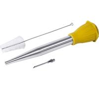 Contacto Seringue à jus de viande en acier inoxydable avec brosse