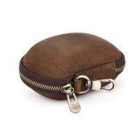 CONTACT'S FAMILY Étui à lunettes pliable en cuir multifonction - Étui de rangement portable pour lunettes de soleil - Mini pochettes de voyage taille unique (café)