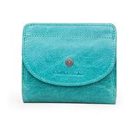 CONTACTS Porte-Monnaie en Cuir véritable avec Poche à Billets Lady (Bleu)