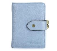 Contact's Portefeuille en cuir pour femme avec fermoir à baiser, bleu, small, Minimalisme