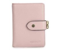 Contact's Portefeuille en cuir pour femme avec fermoir à baiser, rose, Minimalisme