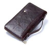 CONTACTS Portefeuille en cuir pour homme (Café)