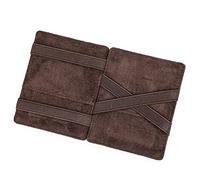 CONTACTS Portefeuille pour Hommes Rabat en Cuir véritable, Slim Magique Portefeuille Porte-Carte d'identité RFID Porte-Monnaie Intelligent Étui de Poche Avant avec boîte Cadeau, Marron-5