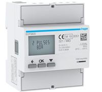 Hager Compteur triphasé ECP380D 80A direct 4 modules S0 MID