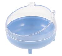 Container de Bain pour Hamster en Plastique Bleu, Couvercle Transparent | Couvercle Demi-ouvert Amovible, Nettoyage Facile et Anti-éclaboussures, pour Petits Animaux en Voyage Couleur Aléatoire