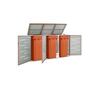 Containerberging driedubbel 207x77,5x112,5 cm roestvrij staal149564