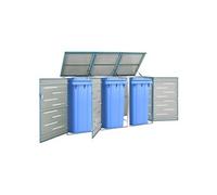 Containerberging driedubbel 207x77,5x112,5 cm roestvrij staal149568