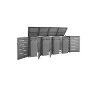 Containerberging vierdubbel 276,5x77,5x112,5 cm roestvrij staal149557