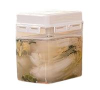 Containers - Boîte hermétique pour cornichons de 4/5 L, récipient de fermentation transparent | Boîte de fermentation avec poignée et couvercle, boîte à à 4 côtés verrouillables