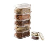 Containers Food Storage - Stackable Kitchen Organizers - Airtight Canister | Transparent | Couvercle verrouillable | Poubelle modulaire pour comptoir | Économie d'ingrédients secs | Gain de place