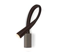 Contardi Flexiled AP Leather L.600 Strahler/Spotleuchte, nickel / cuir noir, avec interrupteur