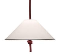 Contardi Hat SO Medium / Large Pendelleuchte, Large - Japanese Red / White Linen