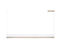 CONTARDI lampe à suspension FLY 170 cm (Satin nickel doré et coton blanc - Métal et tissu)