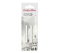 Conté à Paris 750397 Carrés Esquisse craies à haute résistance à la lumière en pigments de haute qualité pour croquis, dessins et portraits, Lot de 2 Blanc 2B
