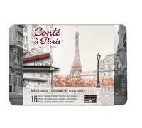 Conté à Paris Boite Metal Crayons Et Carres Esquisse + Accessoires