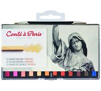 CONTE A PARIS CARRES COULEUR BOITE PLASTIQUE X12 PORTRAIT CROCHET