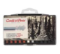 CONTE A PARIS CARRES ESQUISSE BOITE PLASTIQUE X12 ASSORTIS CROCHET