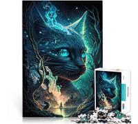 Conte de fées Chat Bleu Puzzle Adulte 1000 pièces Aidez Le Cerveau à exercer des Jouets addictifs pour cultiver la Patience décoration Murale 38x26cm