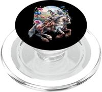 Conte de fées Chevalier Enfant Chevaux Filles Armure de Chevalier médiéval PopSockets PopGrip pour MagSafe