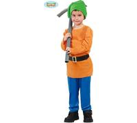 Conte de fées Nain Créatures magiques Costume de carnaval Aventures colorées et imaginaires, Taille : 110/116 Couleur : Orange