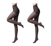 Conte elegant ACTIVE 40 DEN Lot de 2 Collants Modelants et Fins pour Femmes - Collant Femme Résistant - Stimule la Circulation Sanguine - Noir taille 6
