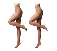 Conte elegant ACTIVE 40 DEN Lot de 2 Collants Modelants et Fins pour Femmes - Collant Femme Résistant - Stimule la Circulation Sanguine - marron taille 2