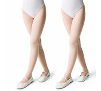 Conte elegant Collants Fille BALLET 70 DEN 2-Pack Collants Opaques Épais en Microfibre 3D pour Danse Classique et Gymnastique Taille Élastique et Coutures Plates Idéals pour École et Spectacles