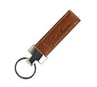 Conte Massimo Porte-Clés Homme en Cuir Véritable, Élegante Languette avec Surpiqûres Visibles et Anneau en Acier, Idée Cadeau pour Voiture et Maison, Avec Boîte