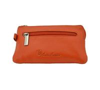 CONTE MASSIMO Porte-clés Homme et Femme, Cuir Véritable, 2 Poches zippées et Crochets, avec Boîte Cadeau