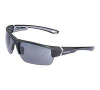 CONTEC Lunettes de vélo Glow, demi-monture, 3 verres interchangeables (gris foncé, orange, transparent), mécanisme de changement magnétique, protection UV 100 %, VTT, trekking, noir mat, 1 pièce