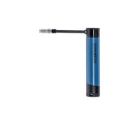 CONTEC Mini pompe Air Support Big Pen, 15,5 cm, interrupteur de changement de pression HP/HV, tête double valve, max. 8 bar/110 psi, aluminium, support inclus, noir/bleu Riviera
