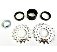 Contec Single Speed pignon avec 16 + 18 dents et set de bagues d'espacement