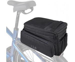 CONTEC Via Explorer Sacoche de vélo extensible jusqu'à 37 litres en polyester avec adaptateur MIK 2.0 pré-monté et housse de pluie Noir 36 x 24 x 19 cm