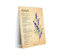 Contemplative Poetry and Nature Inspired Canvas, Literary Art Print for Bedroom or Office Wall(Framed,16x24inch(40x60cm))