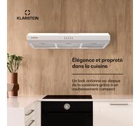 Contempo 90 Hotte aspirante encastrée 90 cm 200 m³/h LED Acier inoxydable Acrylique B