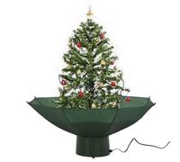 Contemporain Arbre de Noël neigeux avec base de parapluie | Christmas tree | Vert 75 cm BMD96703