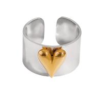 Contemporain Heart Designs Anneaux Ouverts Réglables Anneaux De Construction Robustes Parfaits Pour Les Fêtes Et Les Tenues Décontractées Anneau Ouvert De Mode