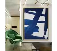 Contemporary Canvas wall Art Oil Painting Large Blue Abstract Wall Art Home Decor Painting For Living Room 20x30cm Frameless