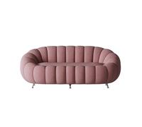 Contemporary Curved Sofa Overall Plush Upholstered Couch Mid Century Modern Back Couches for Living Room, Apartment, Loft, and Office-150x95x77cm(3)