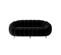 Contemporary Curved Sofa Overall Plush Upholstered Couch Mid Century Modern Back Couches for Living Room, Apartment, Loft, and Office-150x95x77cm(14)
