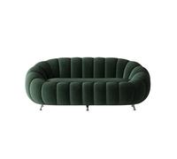 Contemporary Curved Sofa Overall Plush Upholstered Couch Mid Century Modern Back Couches for Living Room, Apartment, Loft, and Office-150x95x77cm(10)