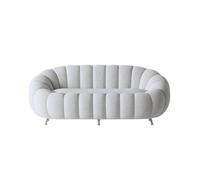 Contemporary Curved Sofa Overall Plush Upholstered Couch Mid Century Modern Back Couches for Living Room, Apartment, Loft, and Office-150x95x77cm(1)