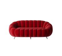 Contemporary Curved Sofa Overall Plush Upholstered Couch Mid Century Modern Back Couches for Living Room, Apartment, Loft, and Office-150x95x77cm(18)