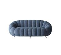 Contemporary Curved Sofa Overall Plush Upholstered Couch Mid Century Modern Back Couches for Living Room, Apartment, Loft, and Office-150x95x77cm(8)