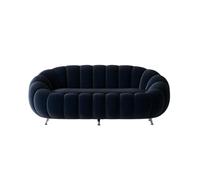 Contemporary Curved Sofa Overall Plush Upholstered Couch Mid Century Modern Back Couches for Living Room, Apartment, Loft, and Office-150x95x77cm(15)