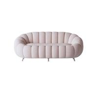 Contemporary Curved Sofa Overall Plush Upholstered Couch Mid Century Modern Back Couches for Living Room, Apartment, Loft, and Office-150x95x77cm(4)